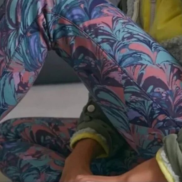 Saturday Sunday Anthropologie Jogger Pant Purple Blue Pink Terry Zip Small S - Picture 3 of 9